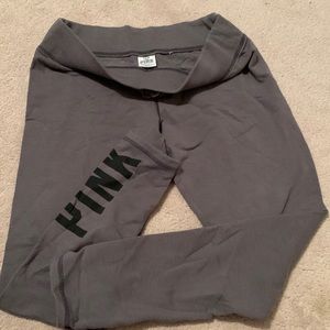 Pink fleece sweatpant leggings size medium